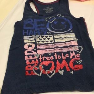 🏖️2/5.00🏖️ Faded Glory girls tank top large 10-12 blue , clean cute top